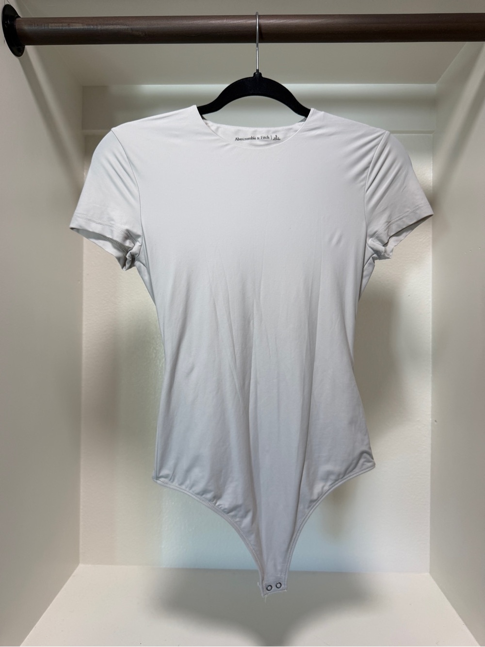 Abercrombie & Fitch White Short-Sleeve Bodysuit